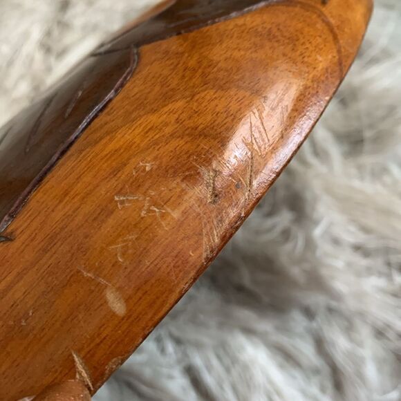 Vintage Decorative Hand Carved Wooden Large Turtle Tortoise Trinket Box W/Lid - Picture 14 of 16